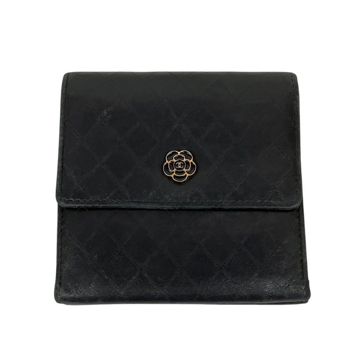 CHANEL カメリア3つ折り財布 古着・中古-1枚目のアイテム画像