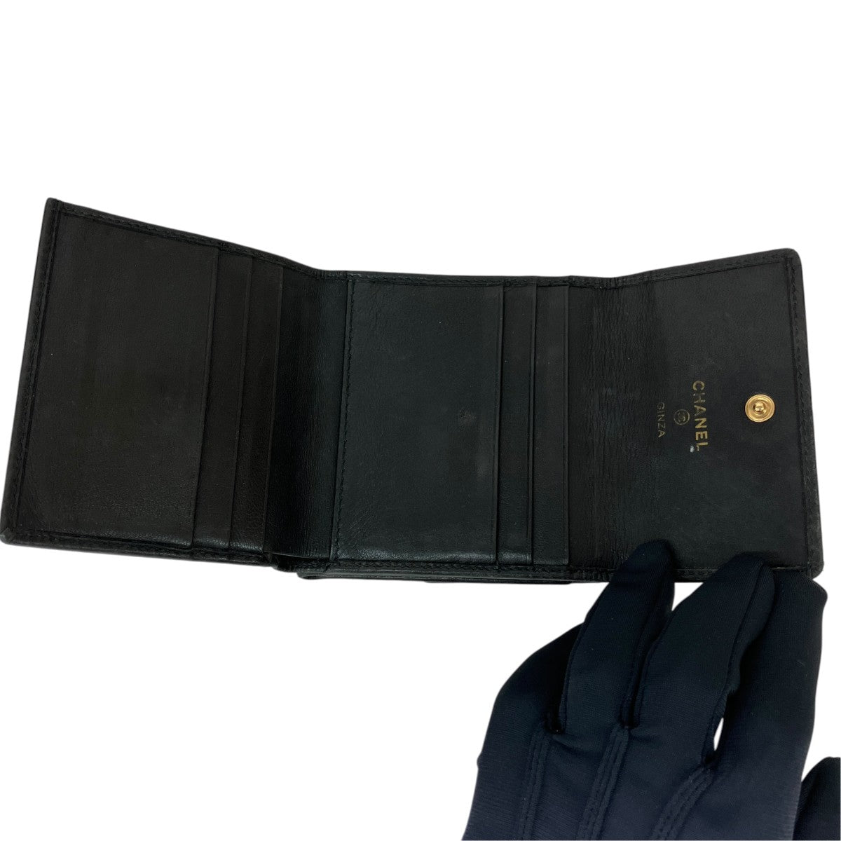CHANEL カメリア3つ折り財布 古着・中古-4枚目のアイテム画像