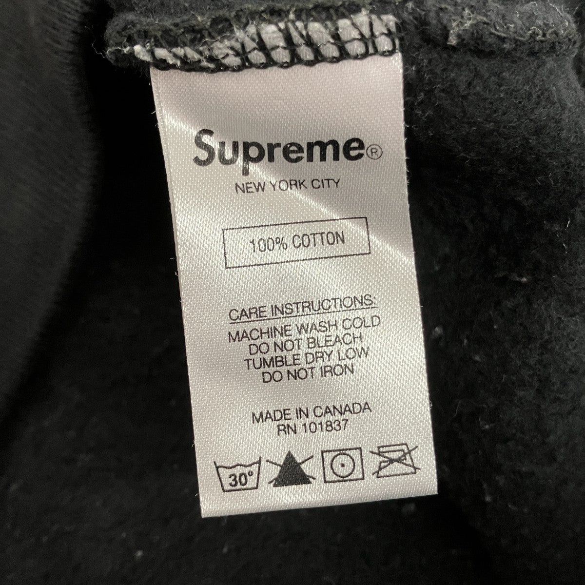 Supreme Underline Crewneck Blackクルーネックスウェット 古着・中古-6枚目のアイテム画像