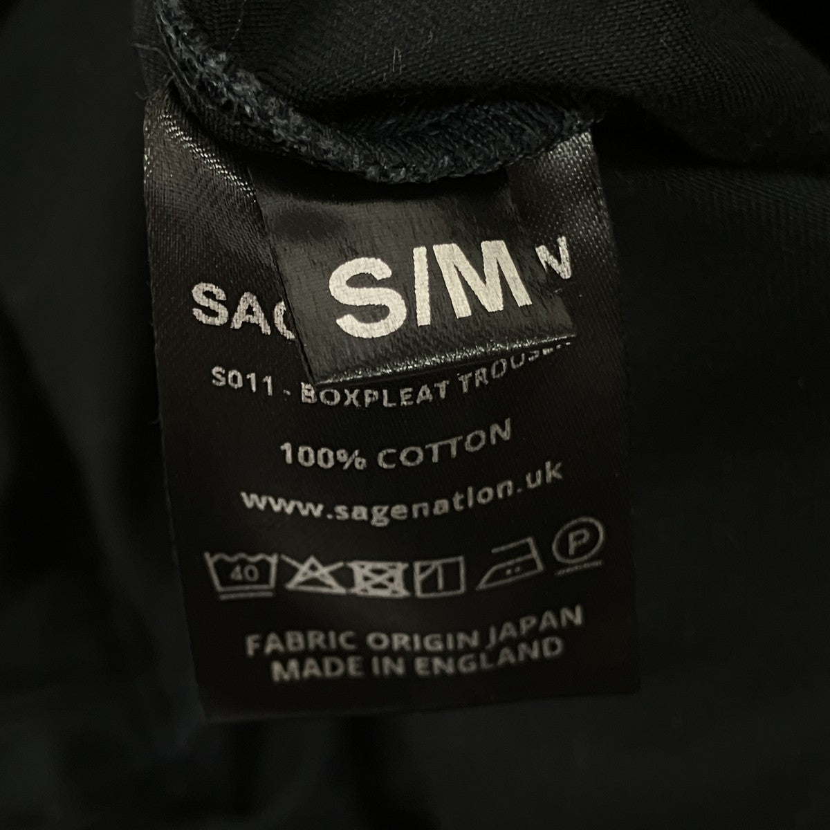 sage’NATION BOX PLEAT TROUSER MENイージーパンツ 古着・中古-6枚目のアイテム画像