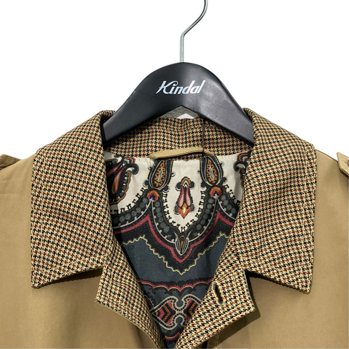 ETRO 裏地：ペイズリー柄トレンチコート212-1S960-0013 古着・中古-3枚目のアイテム画像