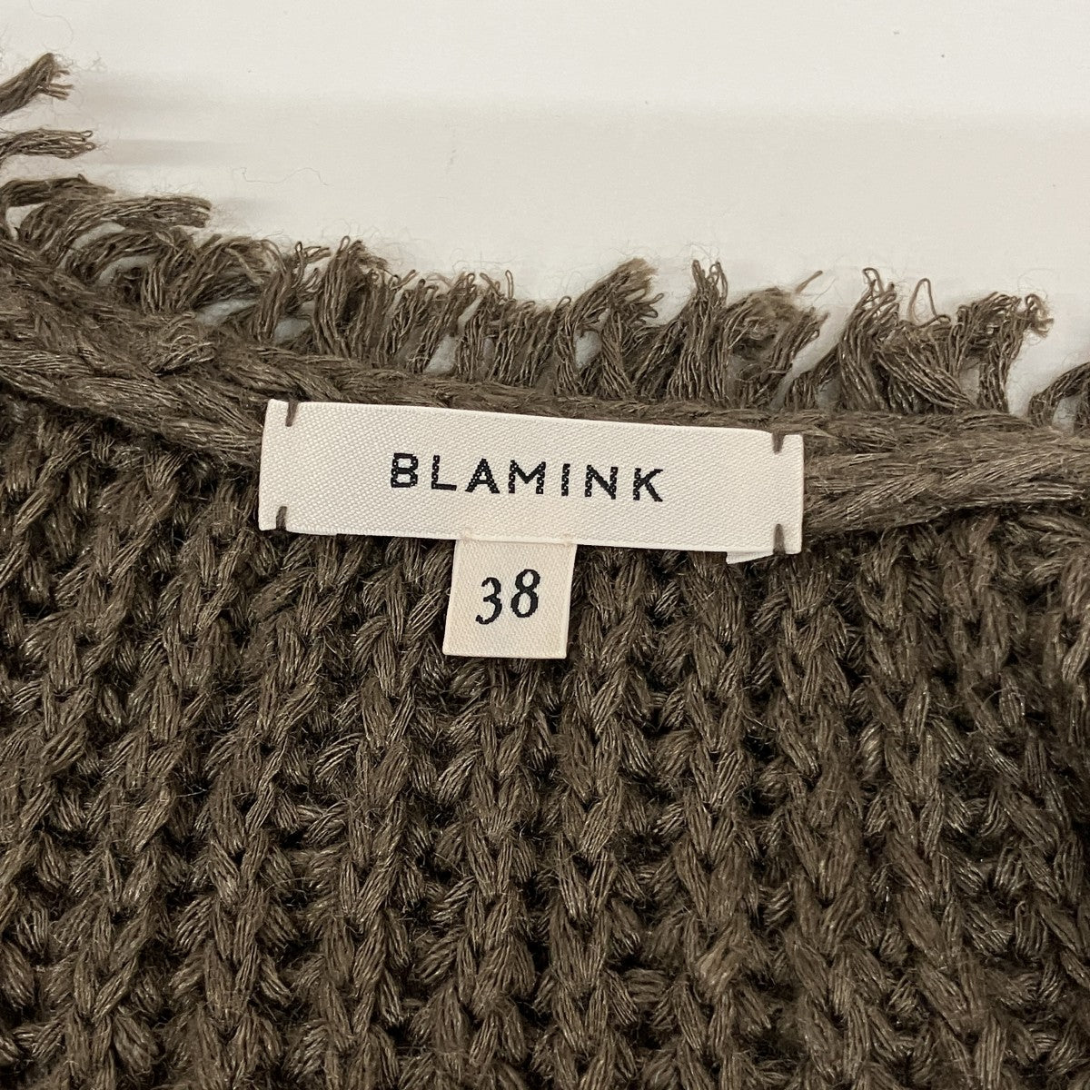 BLAMINK BM S S／LI FRINGE VESTVネックニット7918-1-000003 古着・中古-5枚目のアイテム画像