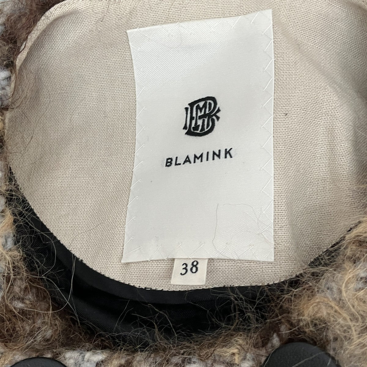 BLAMINK BM W W／ALP／N CHECK N／CLダブルコート7922-2-000001 古着・中古-6枚目のアイテム画像