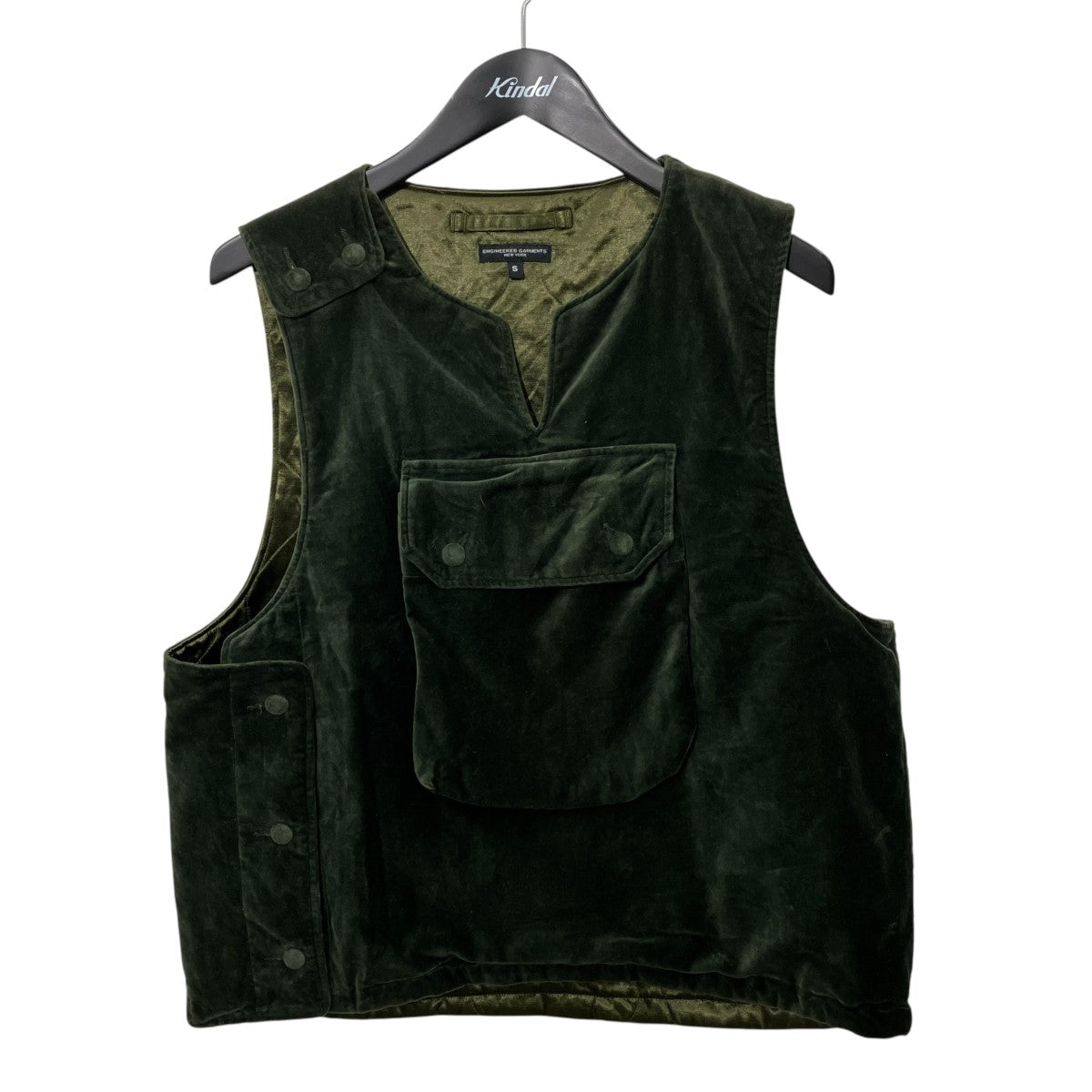Engineered Garments ベロアベスト 古着・中古-1枚目のアイテム画像