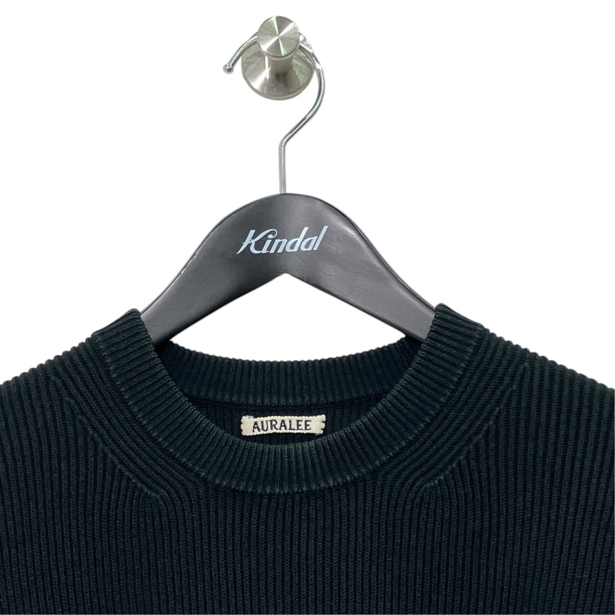 AURALEE SUPER HARD TWIST RIB KNIT POプルオーバーニットA9SP02TR 古着・中古-3枚目のアイテム画像