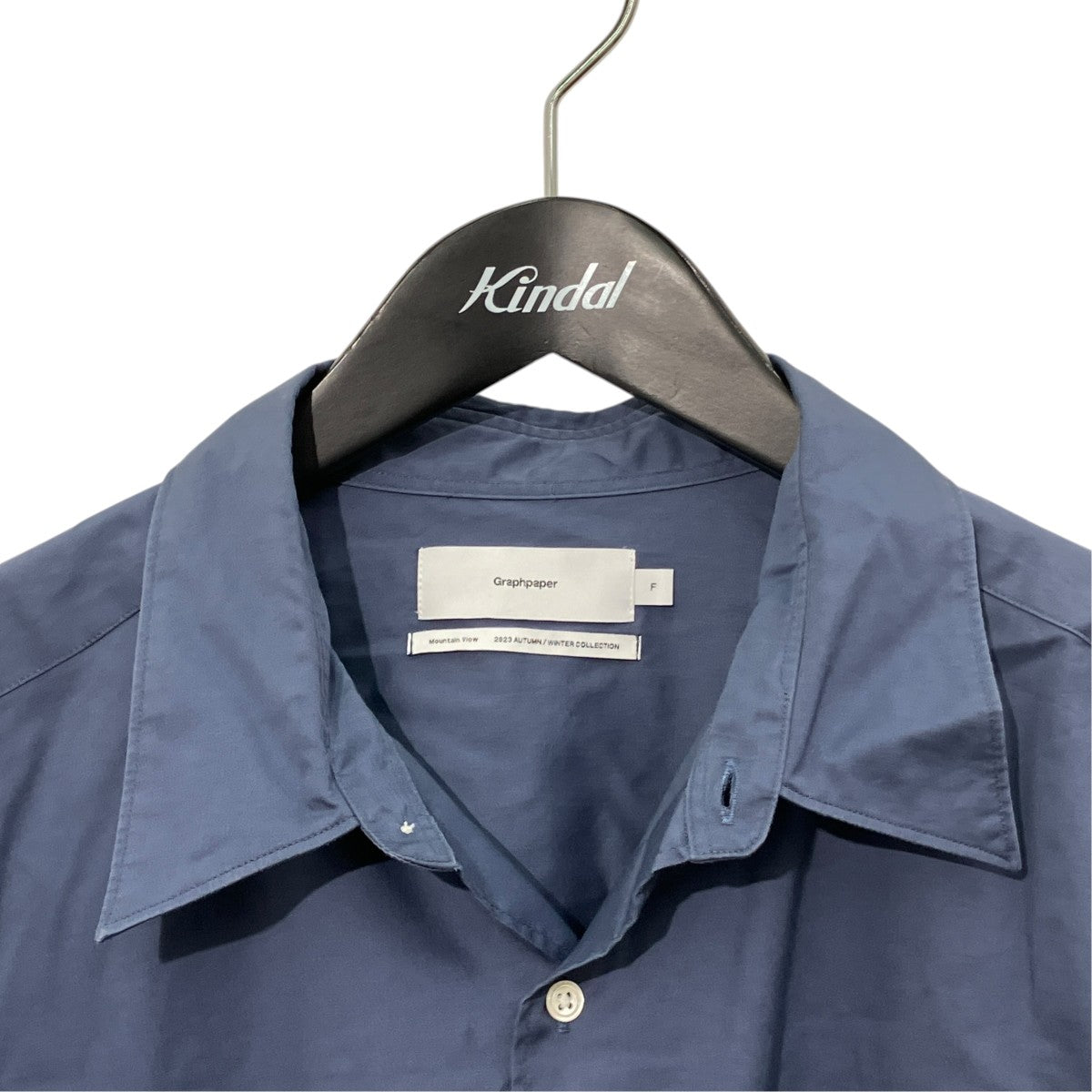 Graphpaper Silicon Poplin Oversized Regular Collar ShirtレギュラーカラーシャツGM233-50291 古着・中古-3枚目のアイテム画像