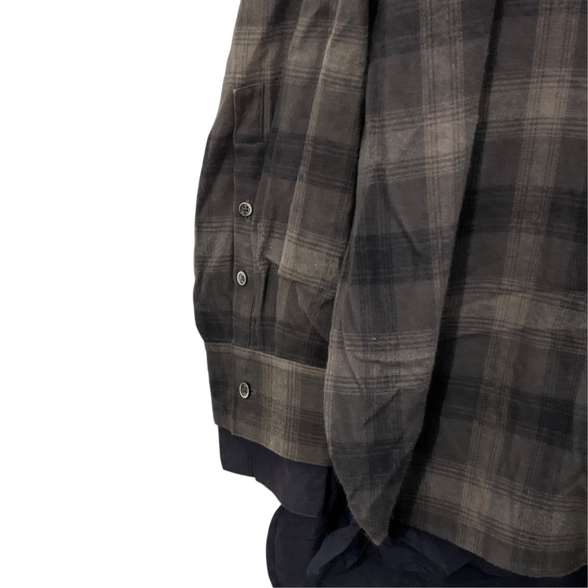 OVERSIZED LAYERED FLANNEL SHIRT長袖シャツST.463