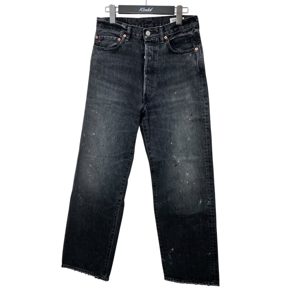 Ron Herman 26SSドリップ ワイドフィット ブラックデニムパンツ4320600035 古着・中古-1枚目のアイテム画像