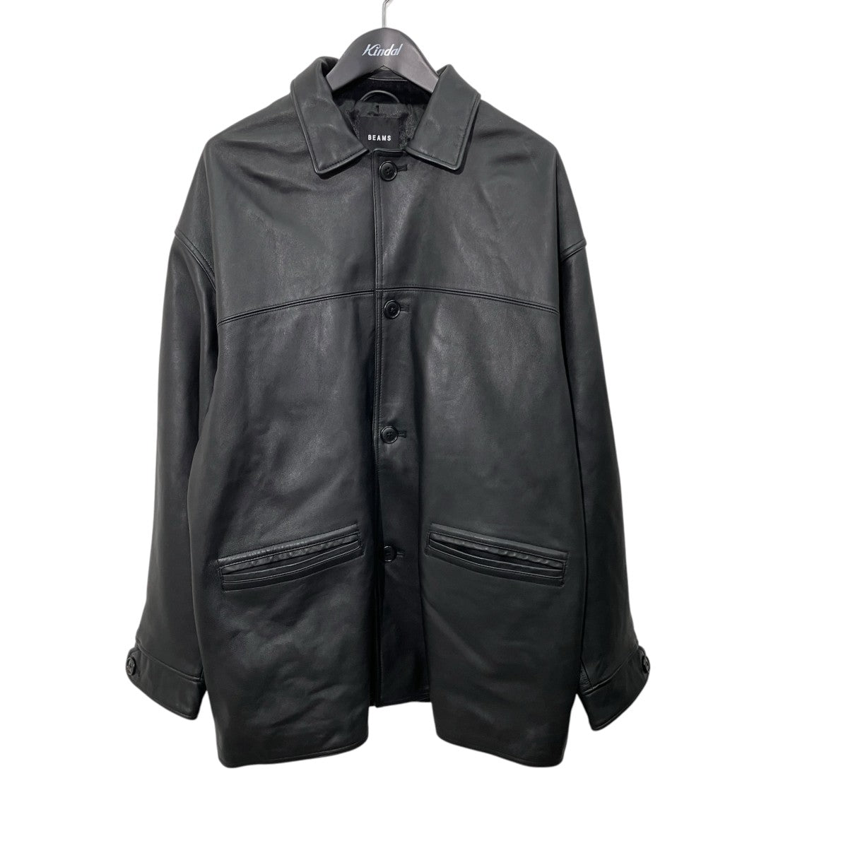 BEAMS レザーコート11-18-6163-202 古着・中古-1枚目のアイテム画像