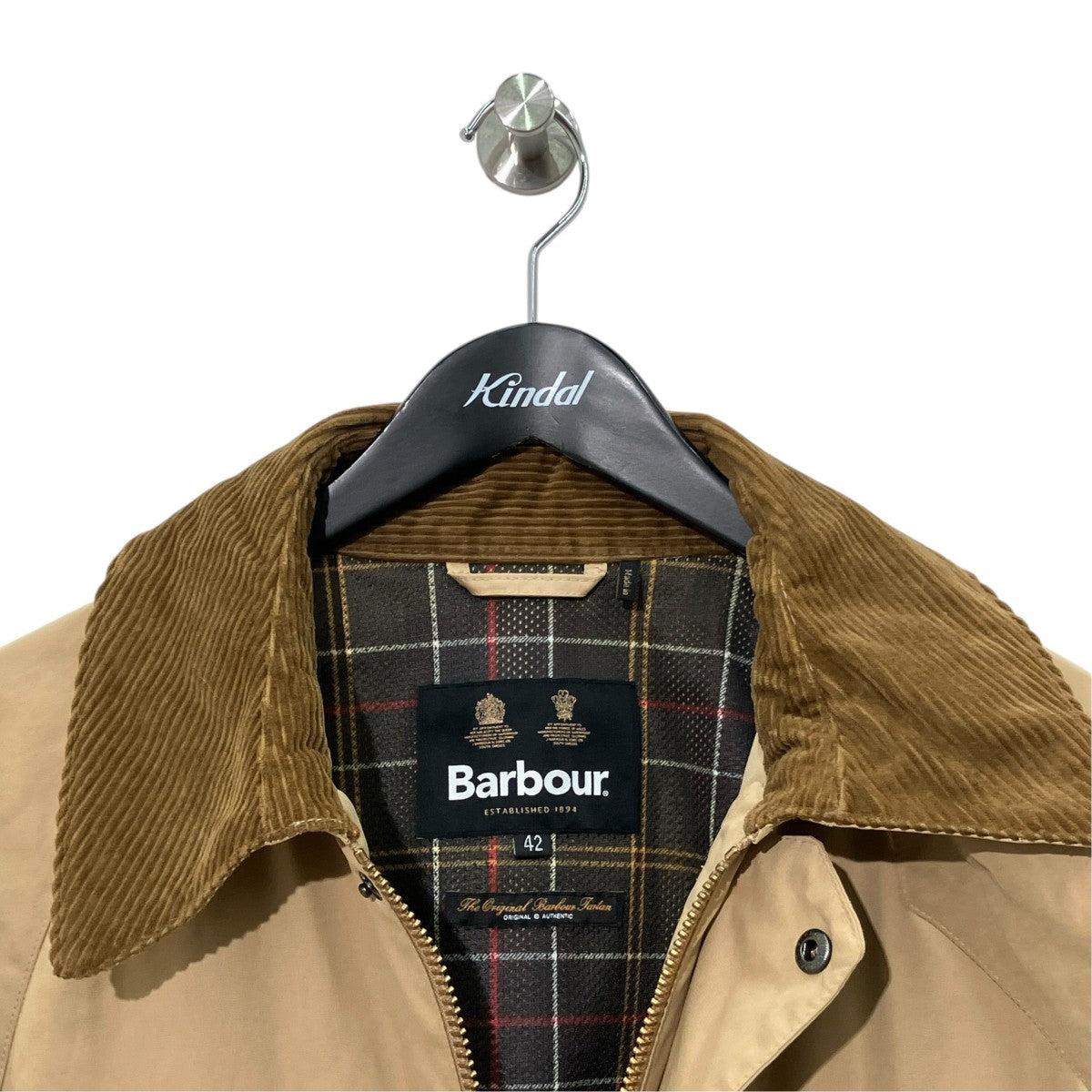 Barbour ビデイル ピーチスキン オーバーサイズフィット コットン ブルゾンジップジャケット241MCA0933 古着・中古-3枚目のアイテム画像