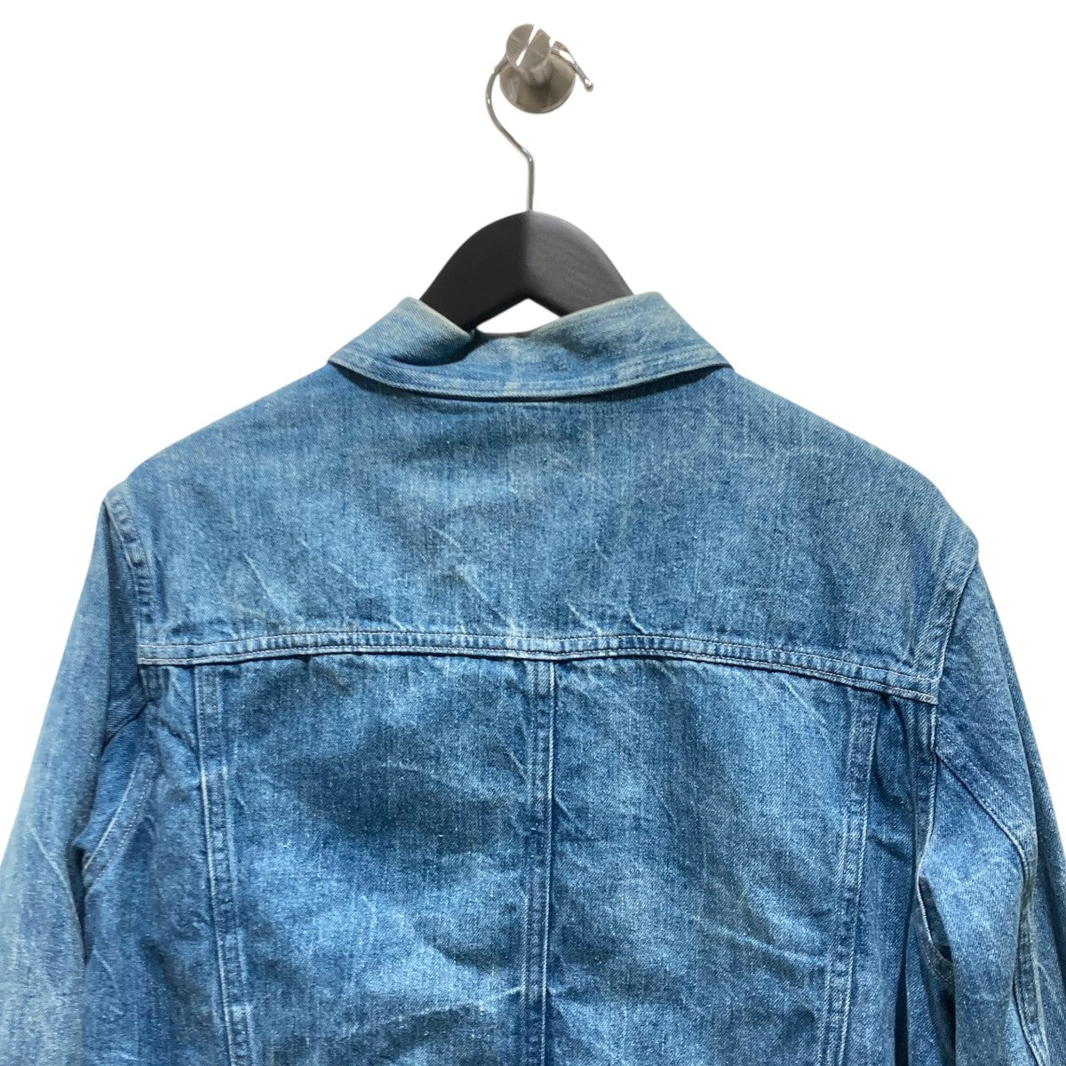 AURALEE SELVEDGE FADED LIGHT DENIM BLOUSONデニムジャケットA23SB03DE 古着・中古-4枚目のアイテム画像