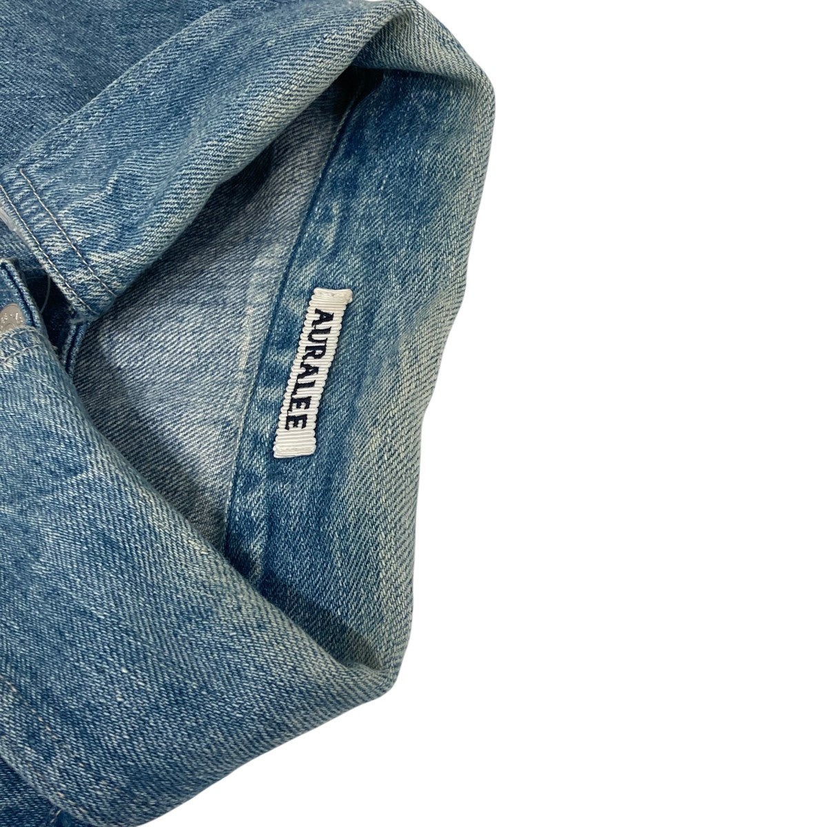 AURALEE SELVEDGE FADED LIGHT DENIM BLOUSONデニムジャケットA23SB03DE 古着・中古-7枚目のアイテム画像