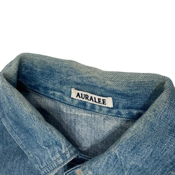 AURALEE SELVEDGE FADED LIGHT DENIM BLOUSONデニムジャケットA23SB03DE 古着・中古-8枚目のアイテム画像