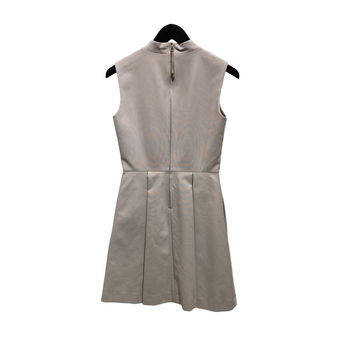 Dress Faille Pleeat Fitand Flareノースリーブワンピース35074