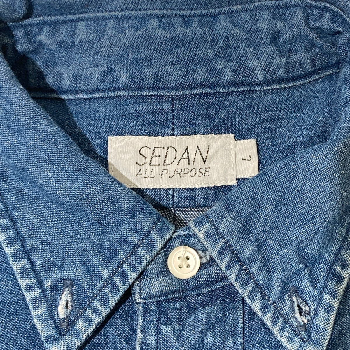 ビッグボタンダウンシャツデニムシャツSD22F-SH03