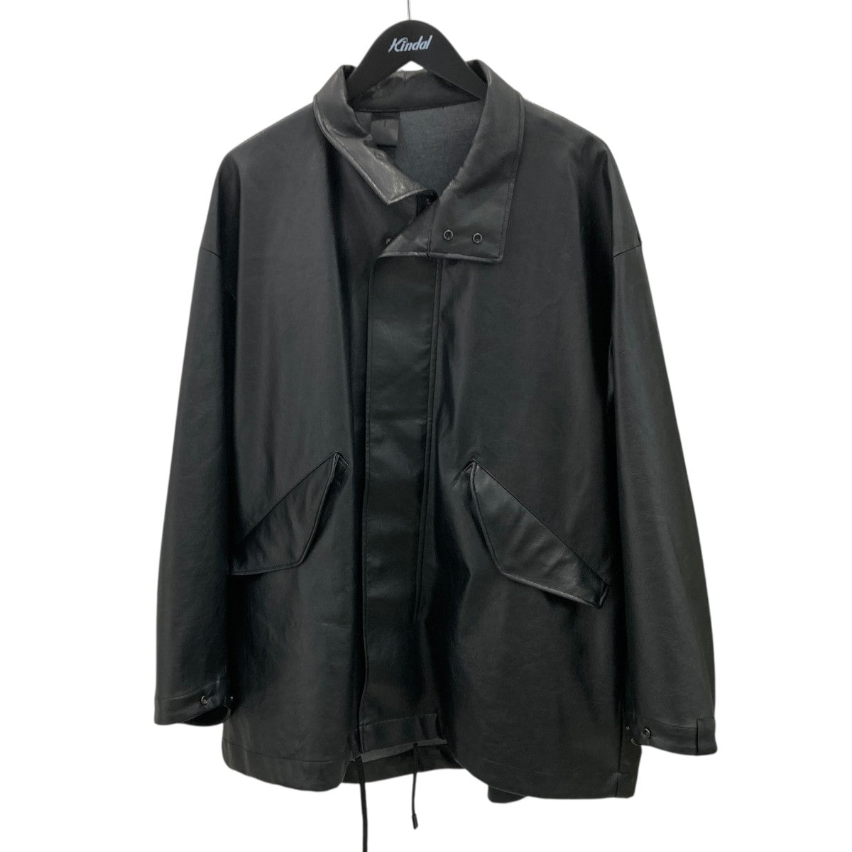 STAND COLLAR COATフェイクレザージャケット／コート2242-C004-003 prg