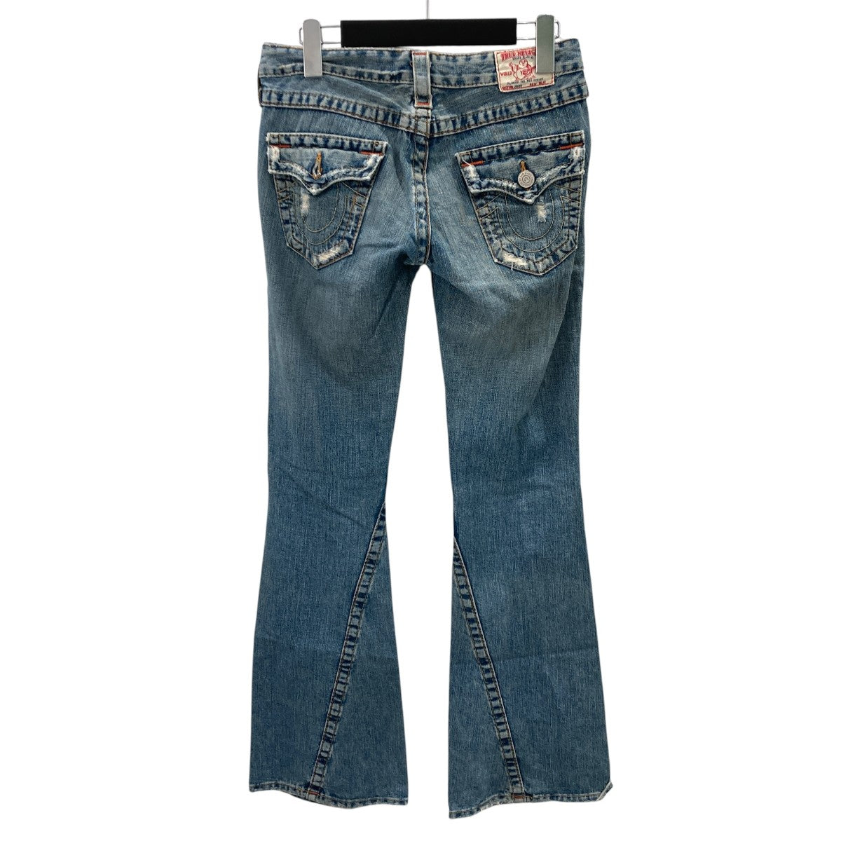 JOEY ダメージ加工フレアデニムパンツ／ジーンズ04-503/600044