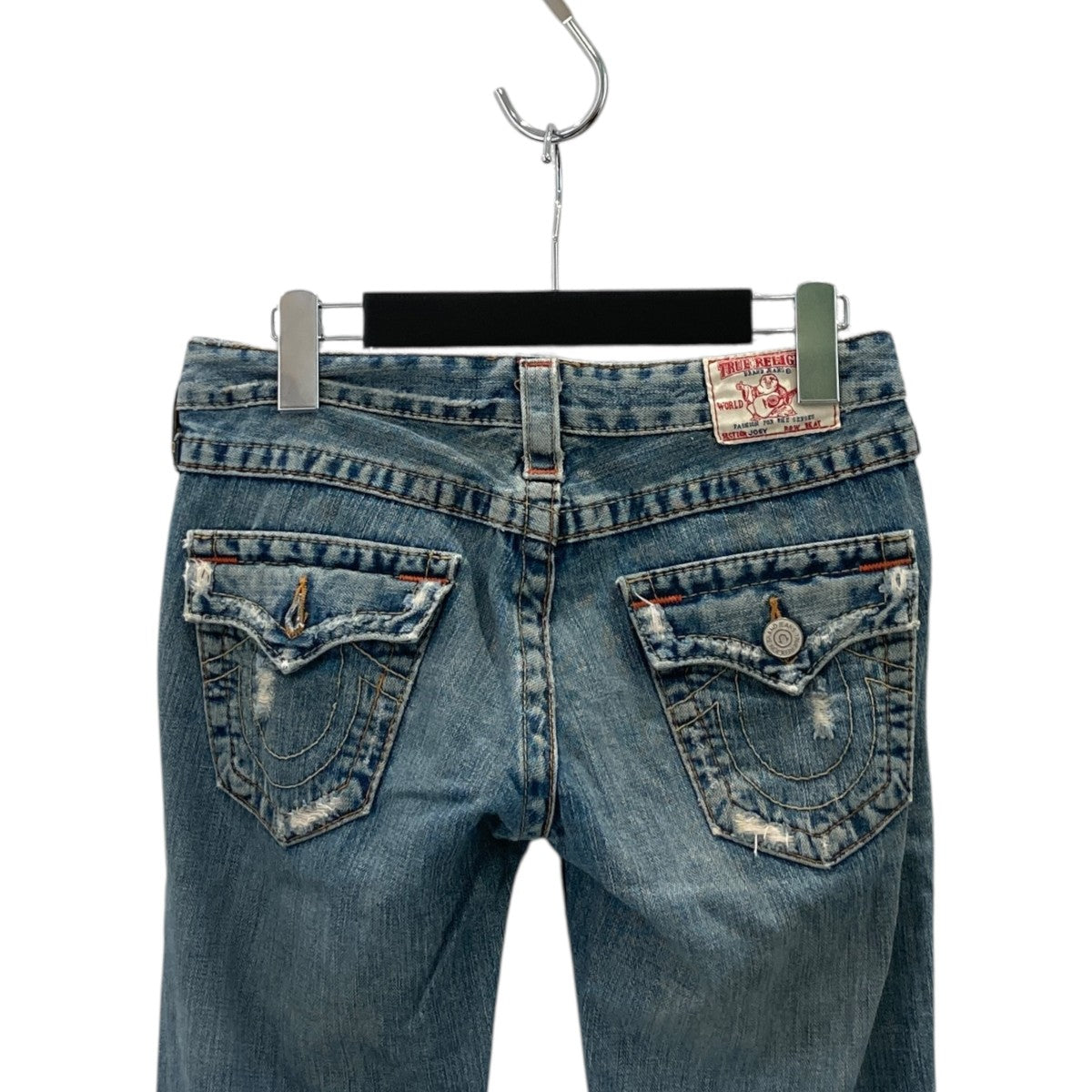 JOEY ダメージ加工フレアデニムパンツ／ジーンズ04-503/600044