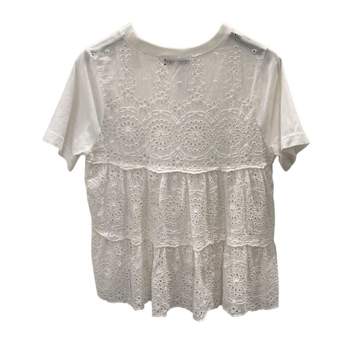 カットワークレース切替カットソーSN258