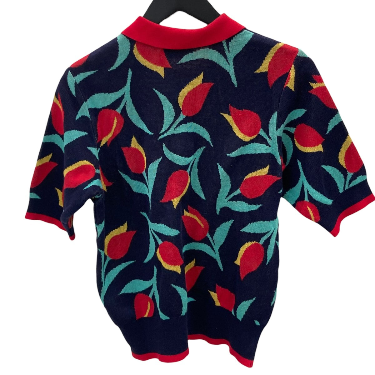 YVES SAINT LAURENT 90s ヴィンテージニットポロシャツ 古着・中古-3枚目のアイテム画像
