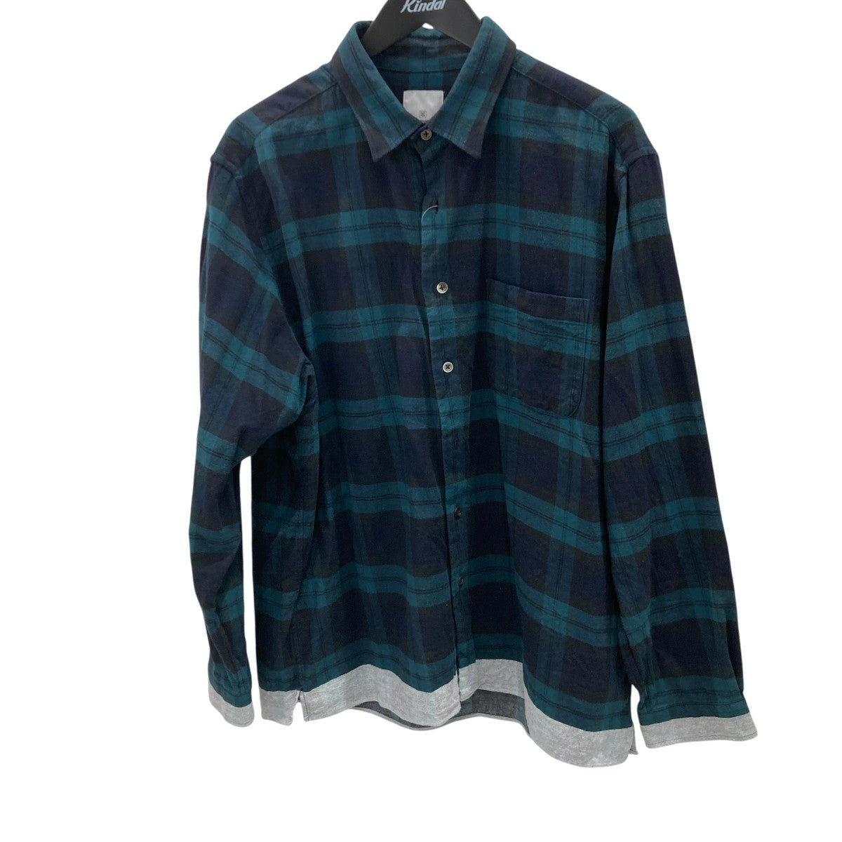 uniform experiment LINE FLANNEL BIG REGULAR COLLAR SHIRTチェックシャツUE-212035 古着・中古-1枚目のアイテム画像