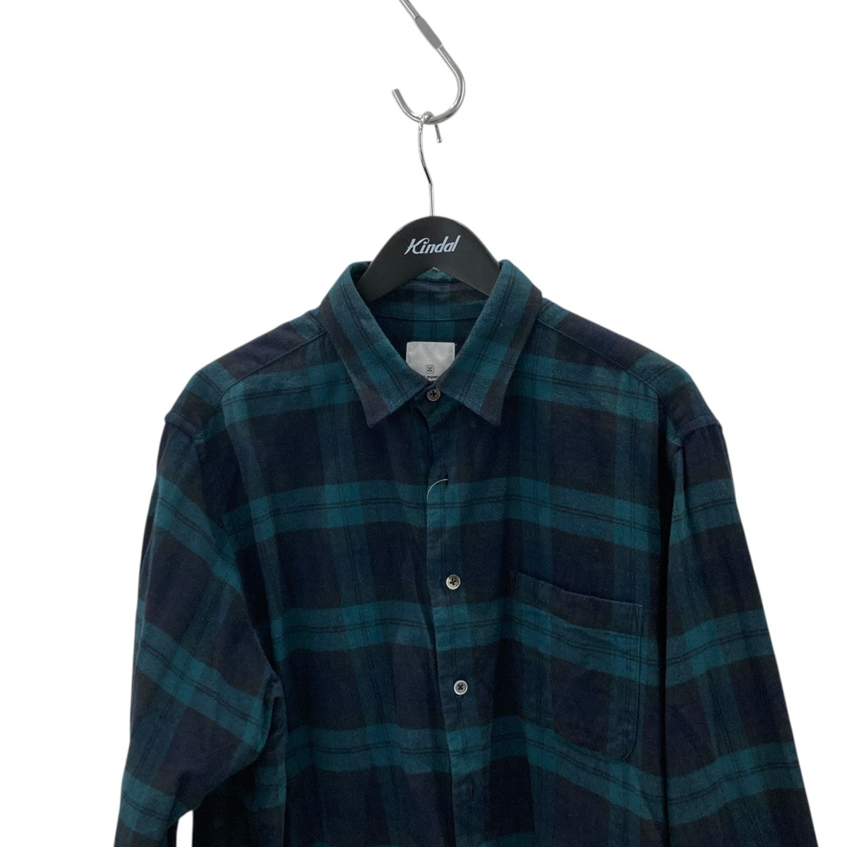 uniform experiment LINE FLANNEL BIG REGULAR COLLAR SHIRTチェックシャツUE-212035 古着・中古-2枚目のアイテム画像