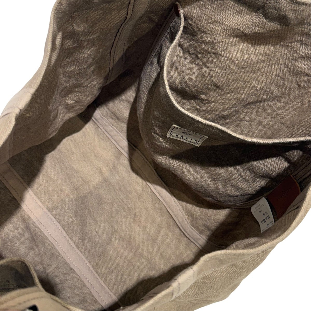 LINEN CANVAS TOTE Mトートバッグ