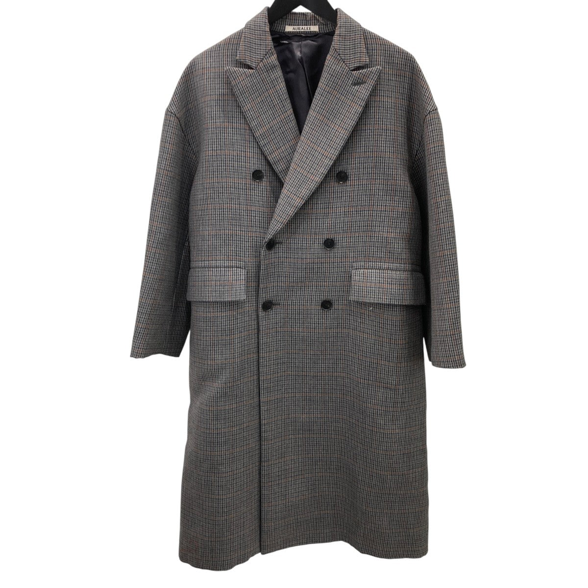 DOUBLE FACE CHECK DOUBLE-BREASTED COATチェスターコート／チェックコート／ダブルコートA8AC03BN