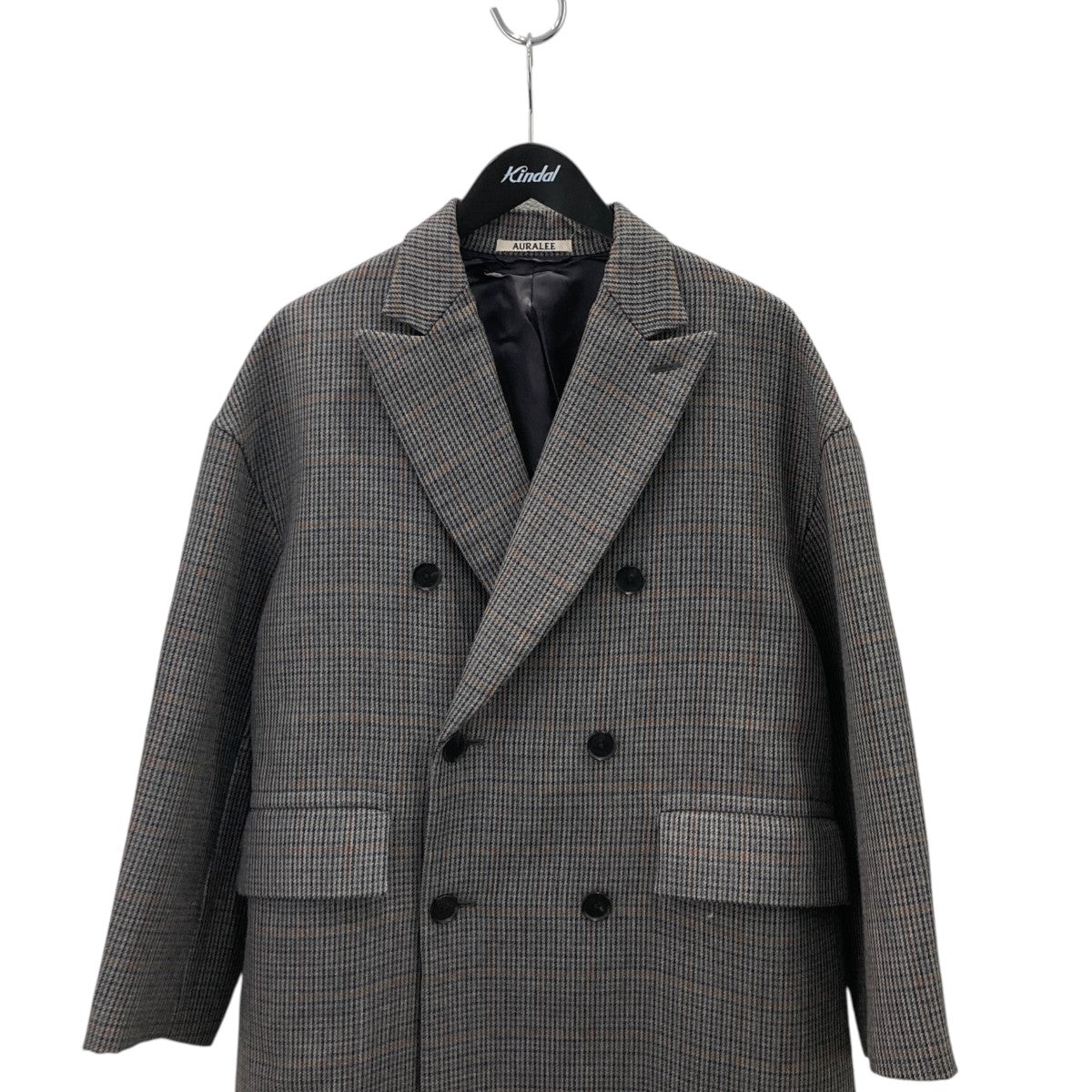 DOUBLE FACE CHECK DOUBLE-BREASTED COATチェスターコート／チェックコート／ダブルコートA8AC03BN