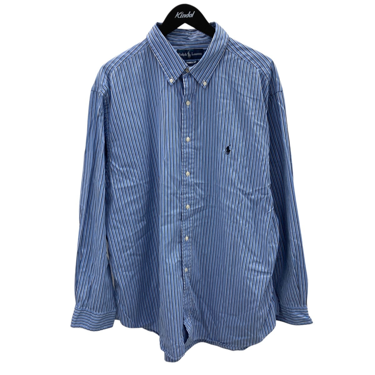 CLASSIC FIT ワンポイントストライプBDシャツ