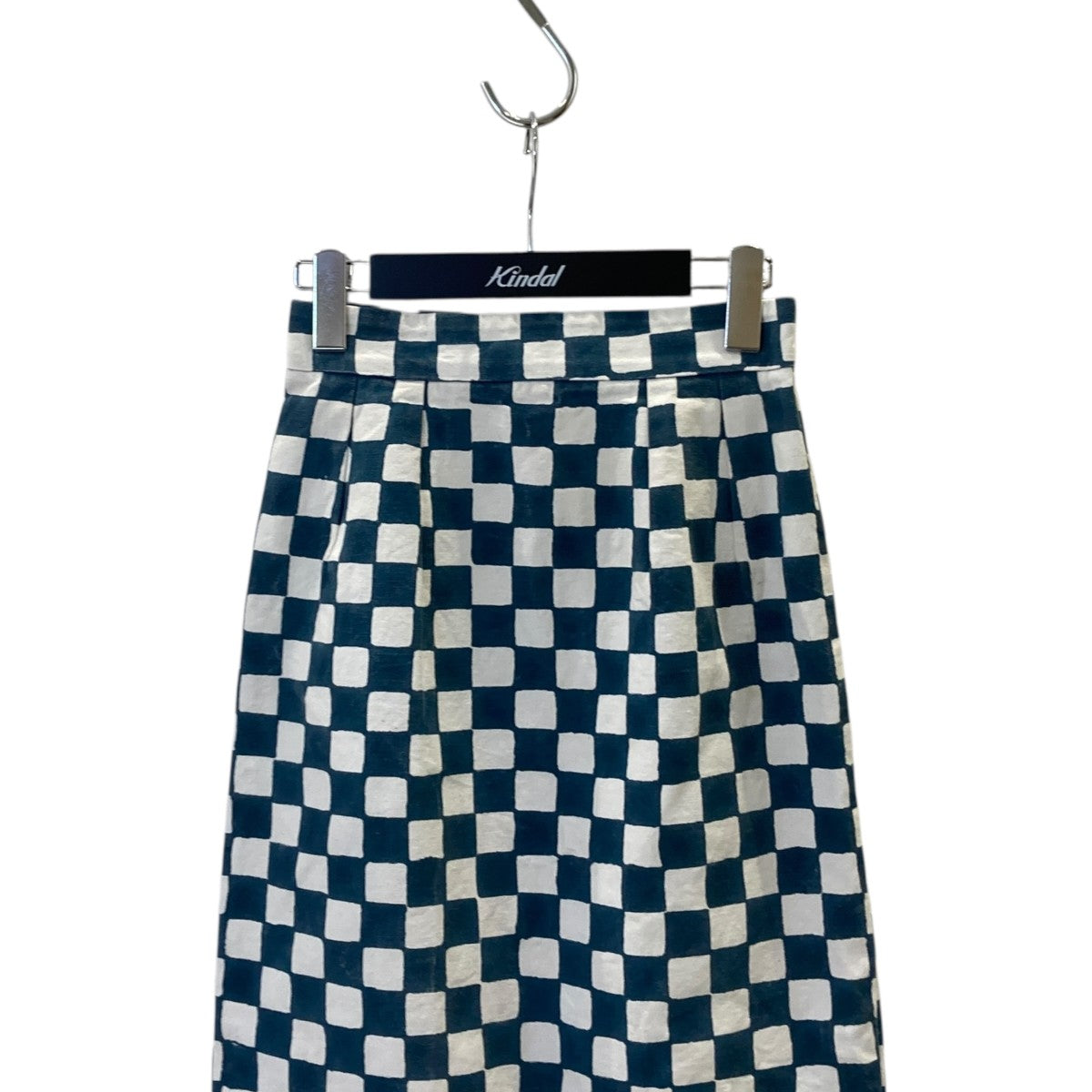 ウォッシュ加工 別注Canvas Skirtチェッカータイトスカート3110500205