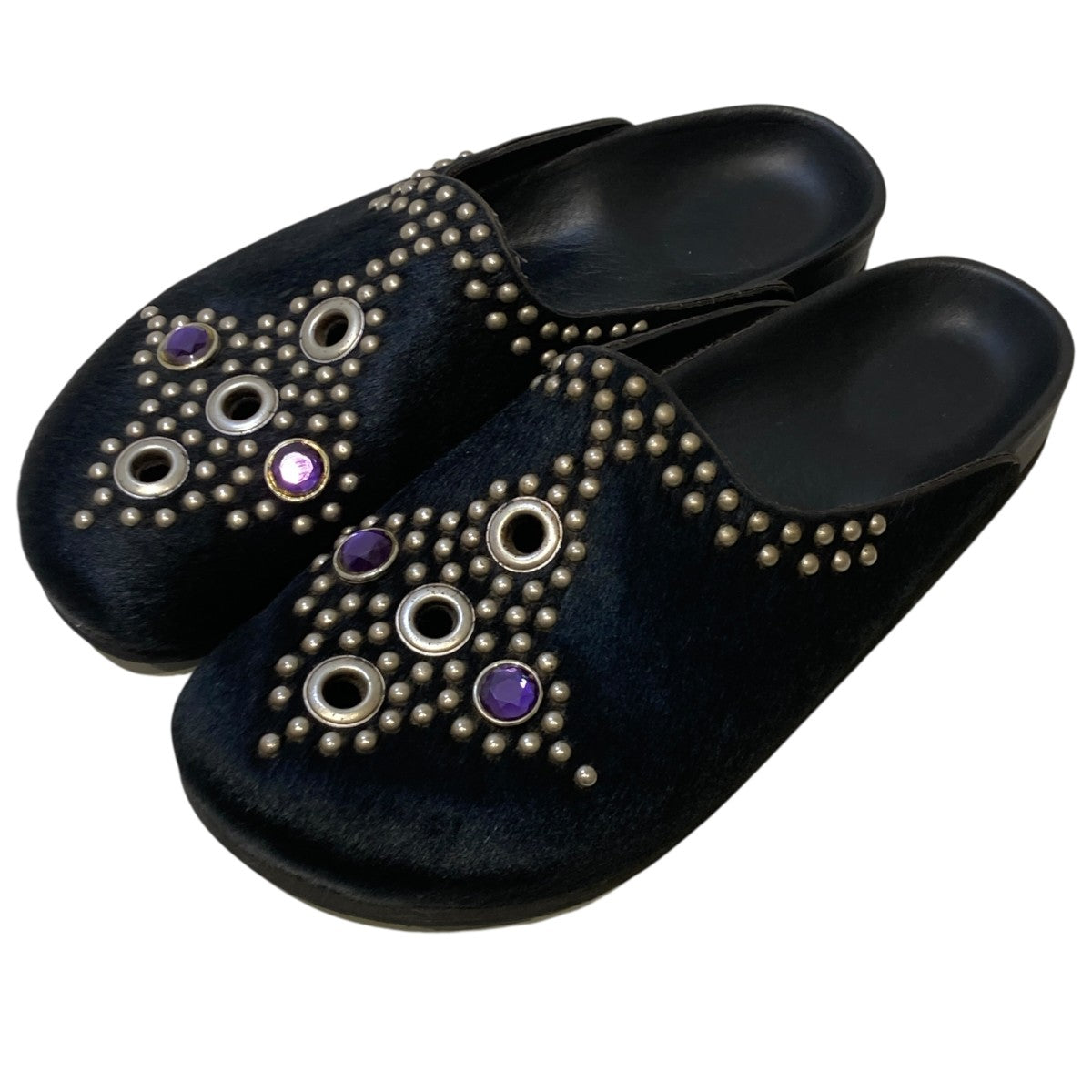 BIRKENSTOCK×HEIDI KLUM ハラコ スタッズサボサンダル 古着・中古-1枚目のアイテム画像