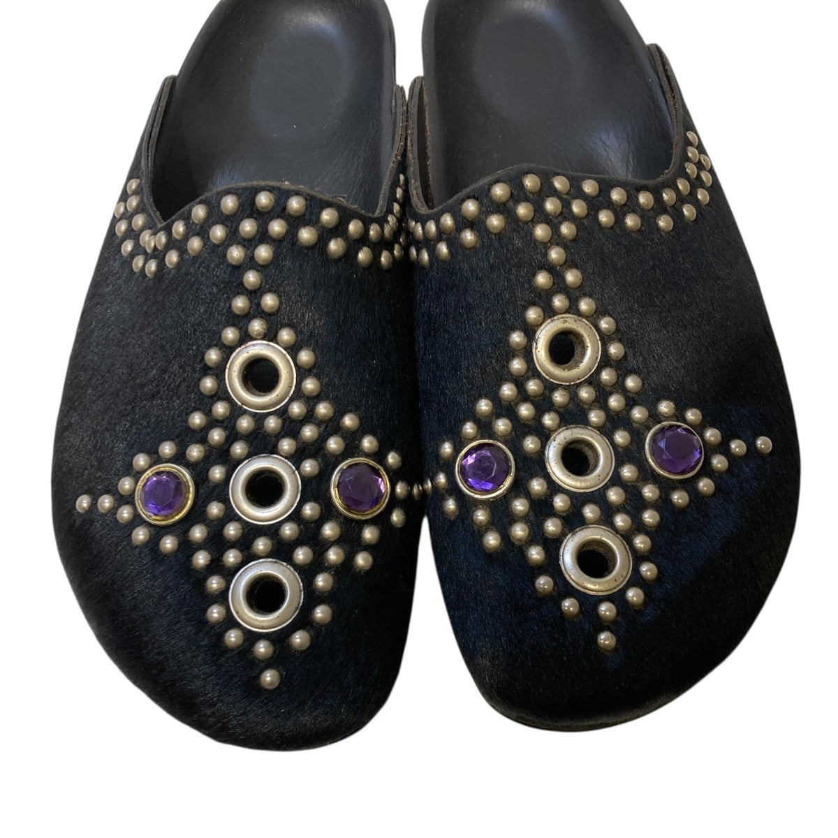 BIRKENSTOCK×HEIDI KLUM ハラコ スタッズサボサンダル 古着・中古-4枚目のアイテム画像