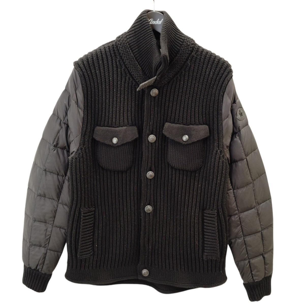 MONCLER MAGLIONE TRICOT CARDIGAN 袖ダウンニットジャケット420919403300 古着・中古-1枚目のアイテム画像