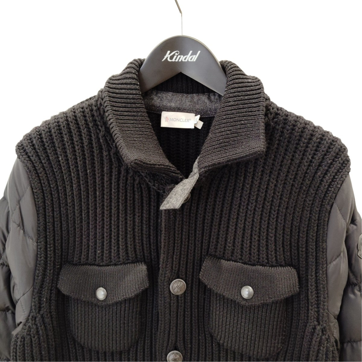 MONCLER MAGLIONE TRICOT CARDIGAN 袖ダウンニットジャケット420919403300 古着・中古-2枚目のアイテム画像