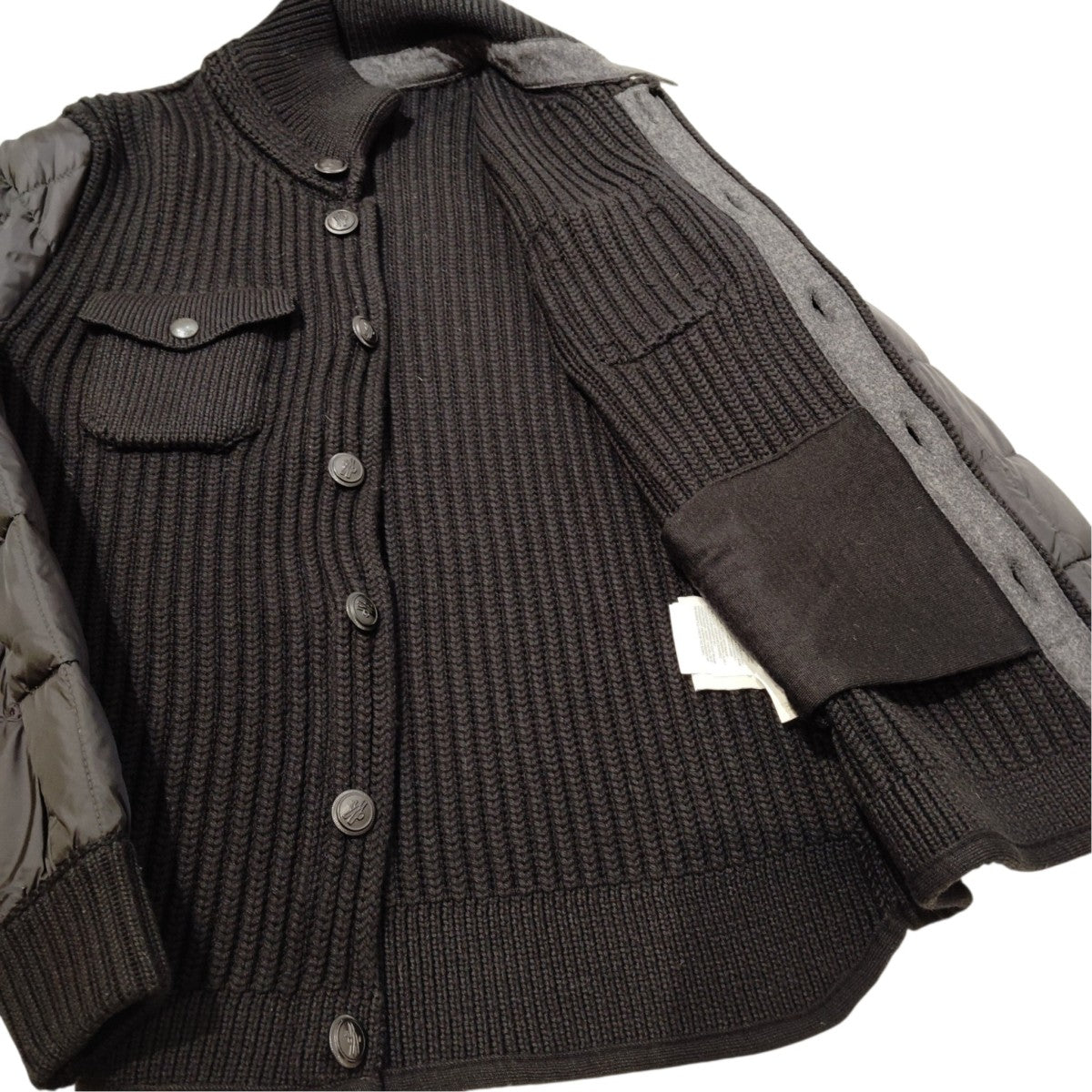 MONCLER MAGLIONE TRICOT CARDIGAN 袖ダウンニットジャケット420919403300 古着・中古-5枚目のアイテム画像