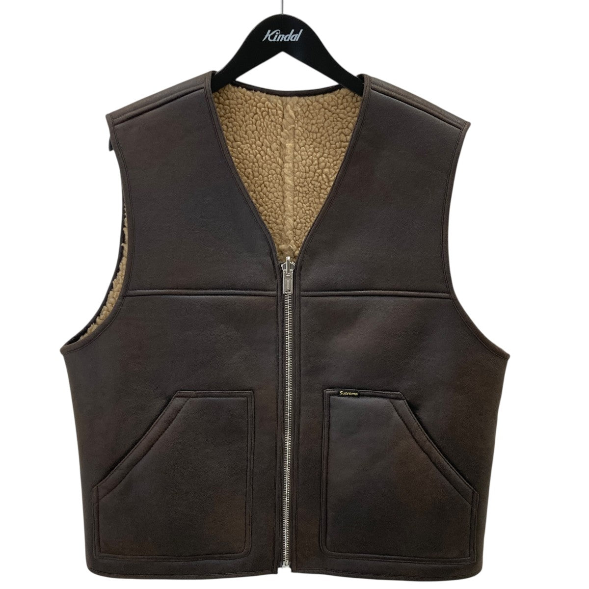 Supreme 24AWReversible Faux Shearling Vestリバーシブルベスト 古着・中古-1枚目のアイテム画像