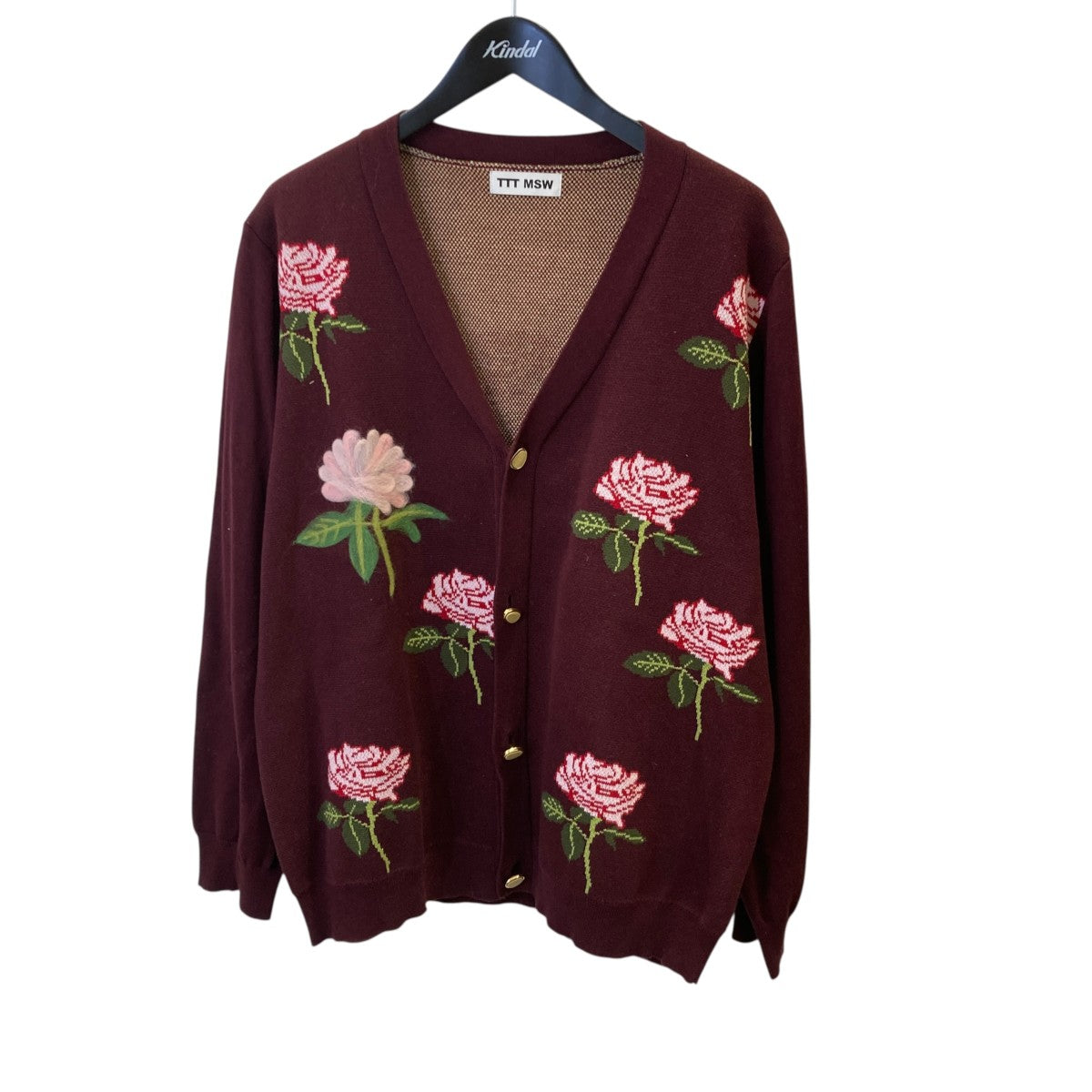Rose Jacquard Knit CardiganカーディガンTTT-2022AW-KT03