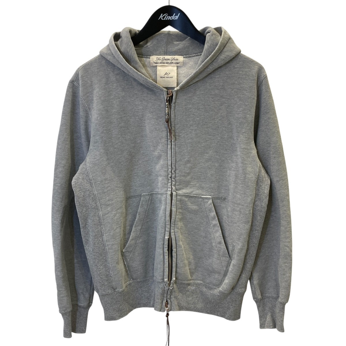 REMI RELIEF ダメージ加工ジップパーカー 古着・中古-1枚目のアイテム画像