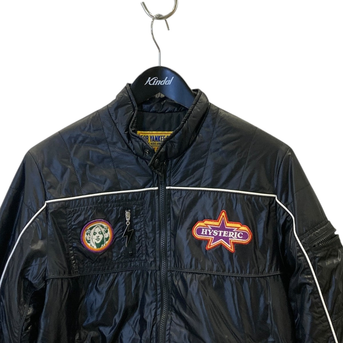 Hysteric Glamour GLAM ROCKワッペン スタンドカラーブルゾン中綿ジャケット01233AB03 古着・中古-2枚目のアイテム画像