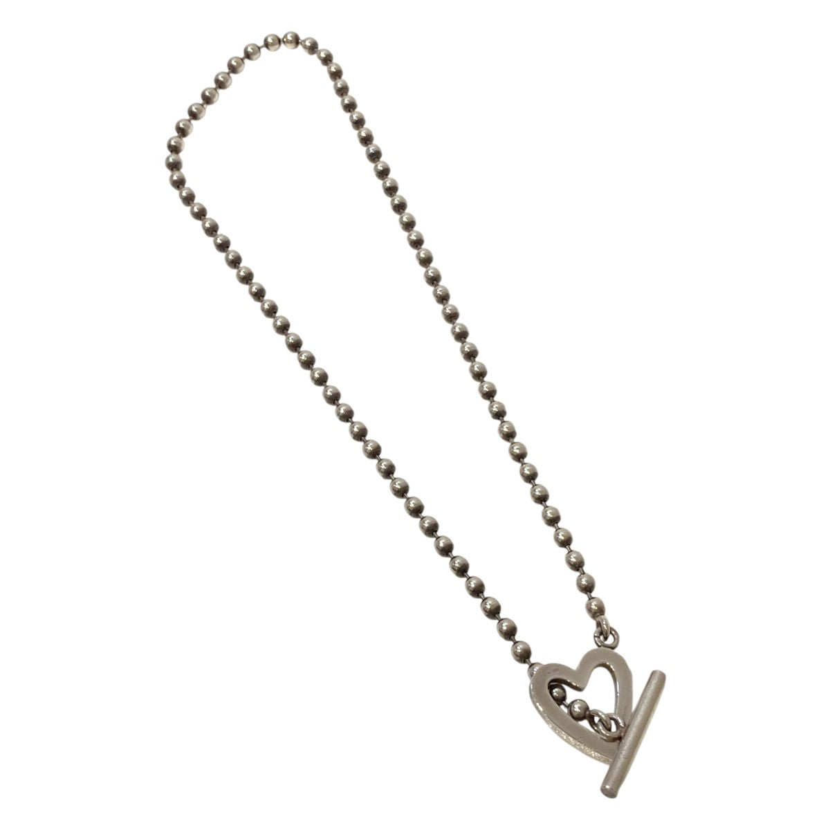 GUCCI ボールチェーン ハートSILVER925ネックレス 古着・中古-2枚目のアイテム画像