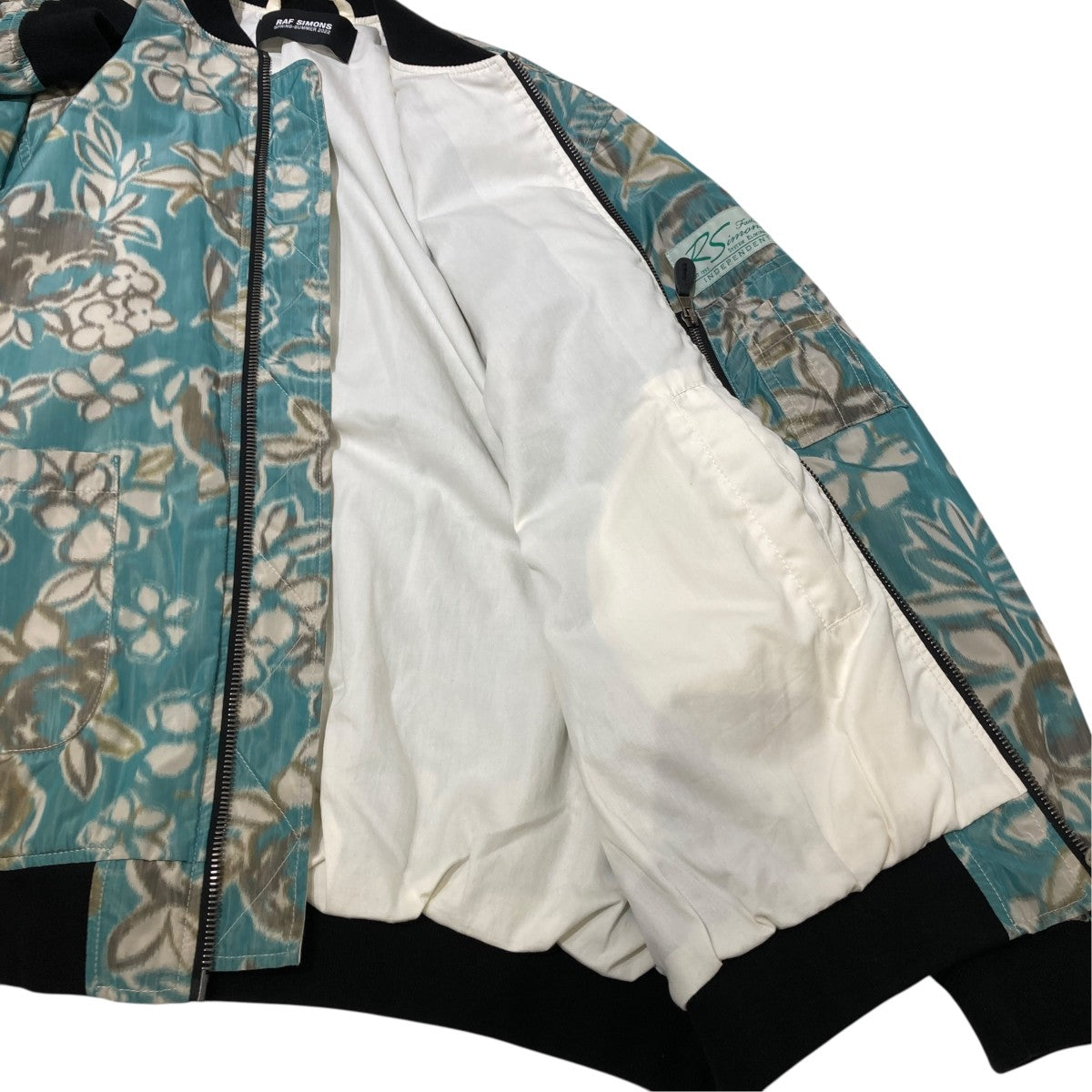 RAF SIMONS 22SSフローラルボンバージャケットMA-1ジャケットMOD.221-624 古着・中古-5枚目のアイテム画像