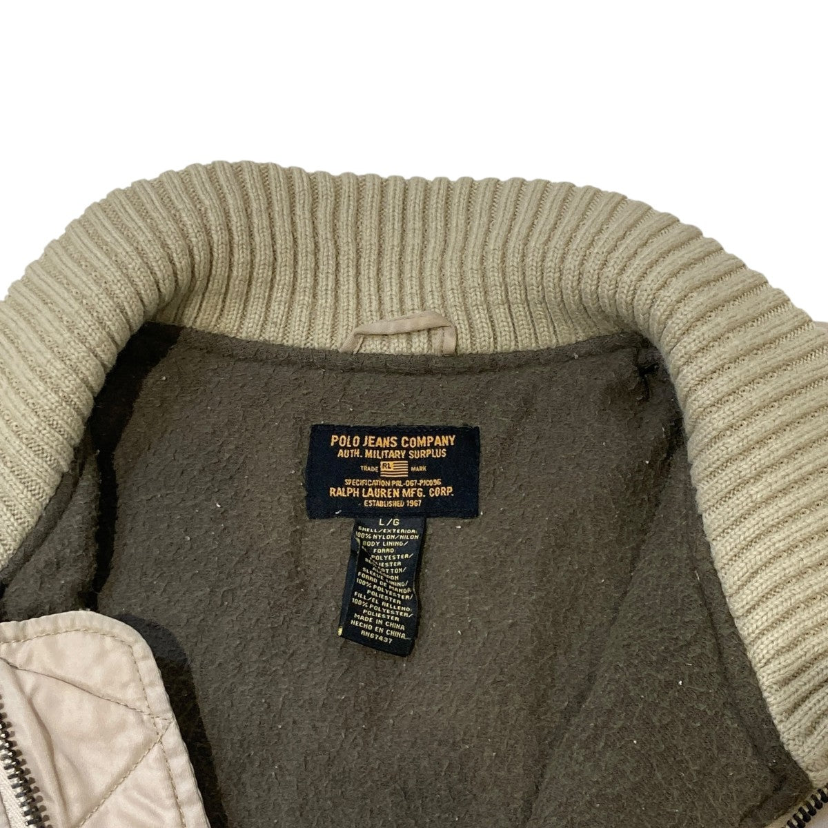 POLO JEANS 90~00sフライトジャケット 古着・中古-5枚目のアイテム画像