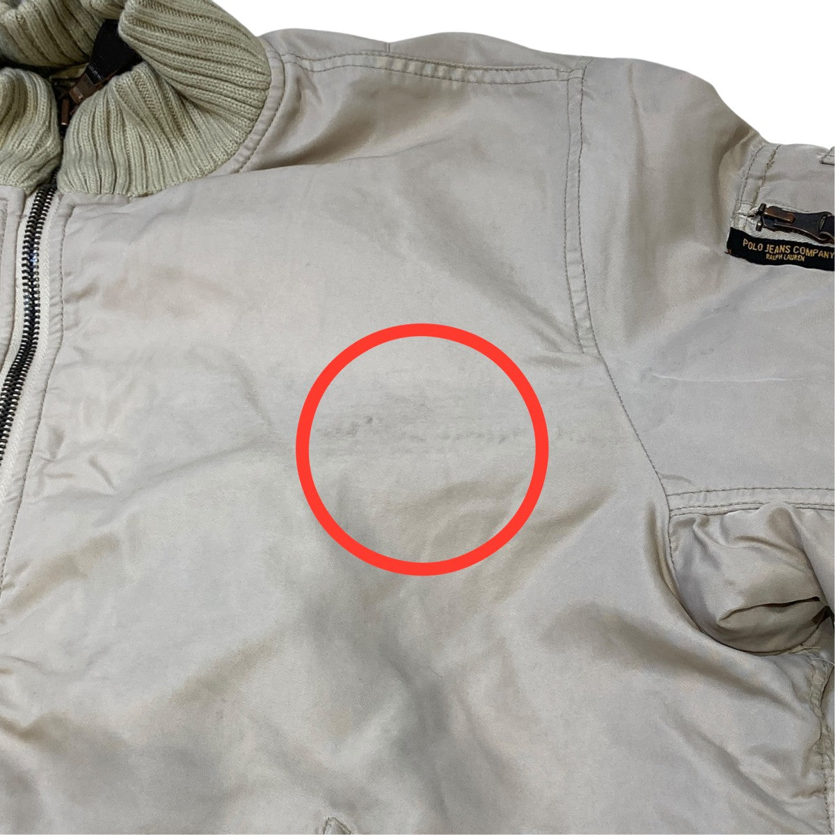 POLO JEANS 90~00sフライトジャケット 古着・中古-6枚目のアイテム画像