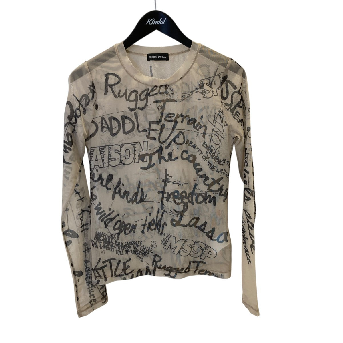 MAISON SPECIAL Hand Painting Sheer Topsメッシュカットソー21251415207 古着・中古-1枚目のアイテム画像