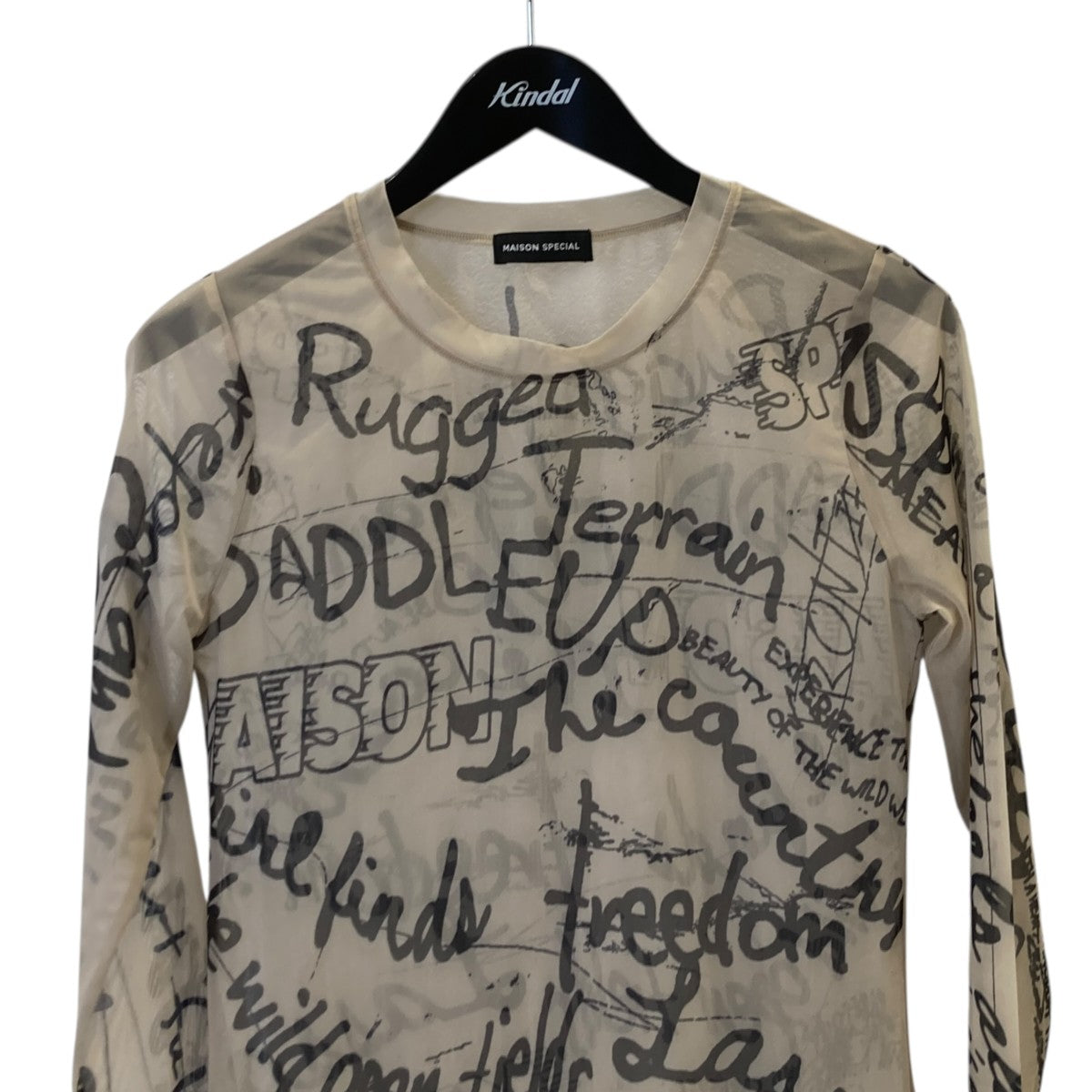 MAISON SPECIAL Hand Painting Sheer Topsメッシュカットソー21251415207 古着・中古-2枚目のアイテム画像