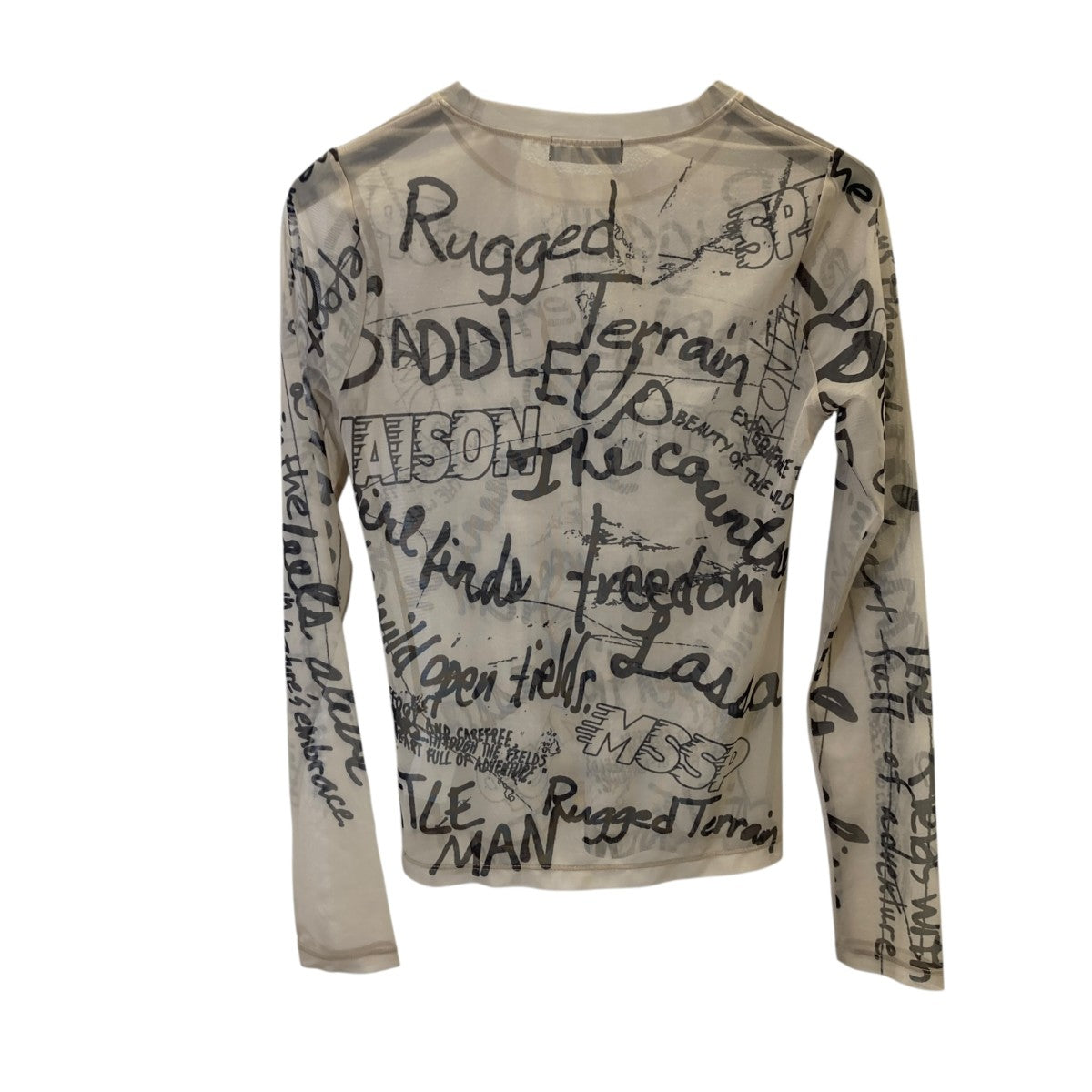 MAISON SPECIAL Hand Painting Sheer Topsメッシュカットソー21251415207 古着・中古-3枚目のアイテム画像