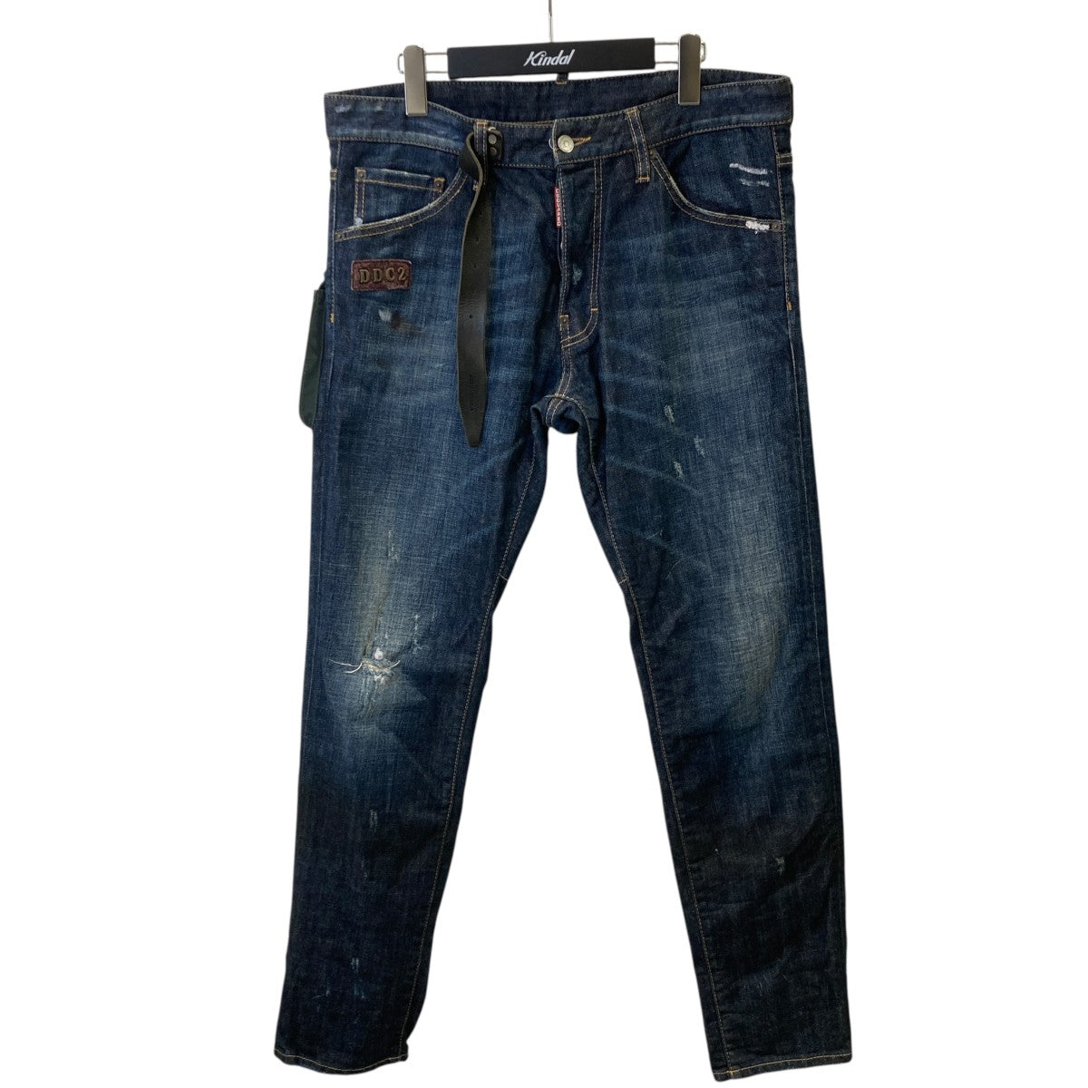 DSQUARED2 レザーベルトデニムパンツ 古着・中古-1枚目のアイテム画像