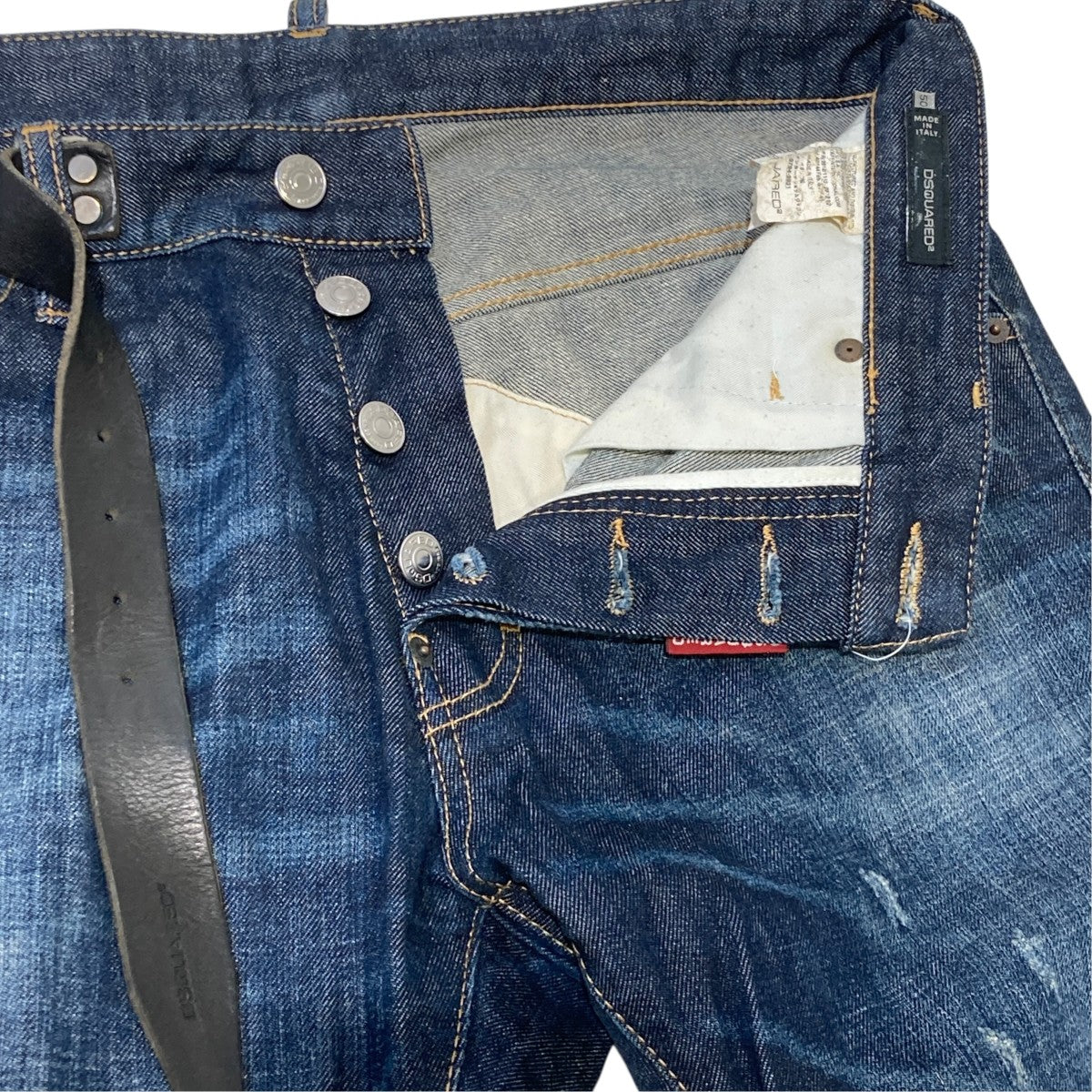 DSQUARED2 レザーベルトデニムパンツ 古着・中古-4枚目のアイテム画像