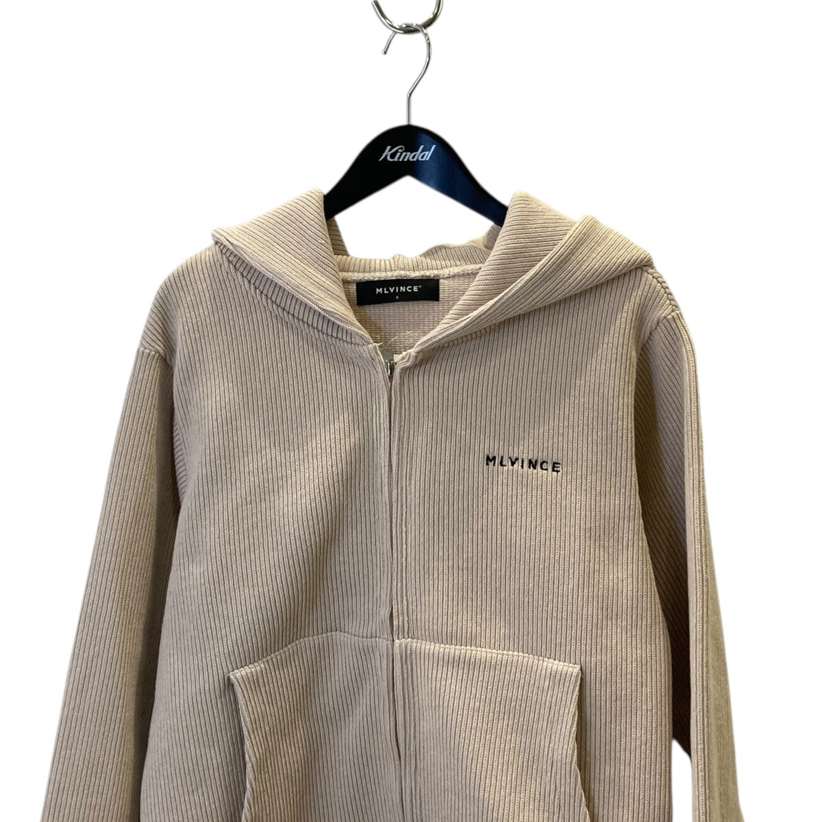 MLVINCE KNIT ZIP HOODYニットパーカーKZH04CR 古着・中古-2枚目のアイテム画像